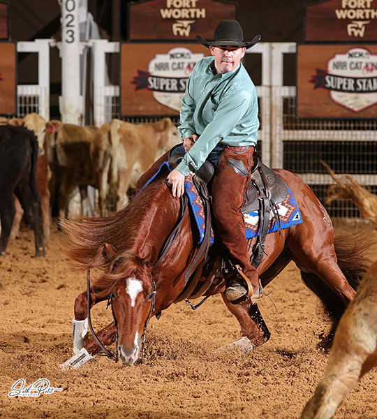 image of Colt on Storyteler - 2023 NCHA Super Stakes 4 Yo Intermediate Open Reserve Champion